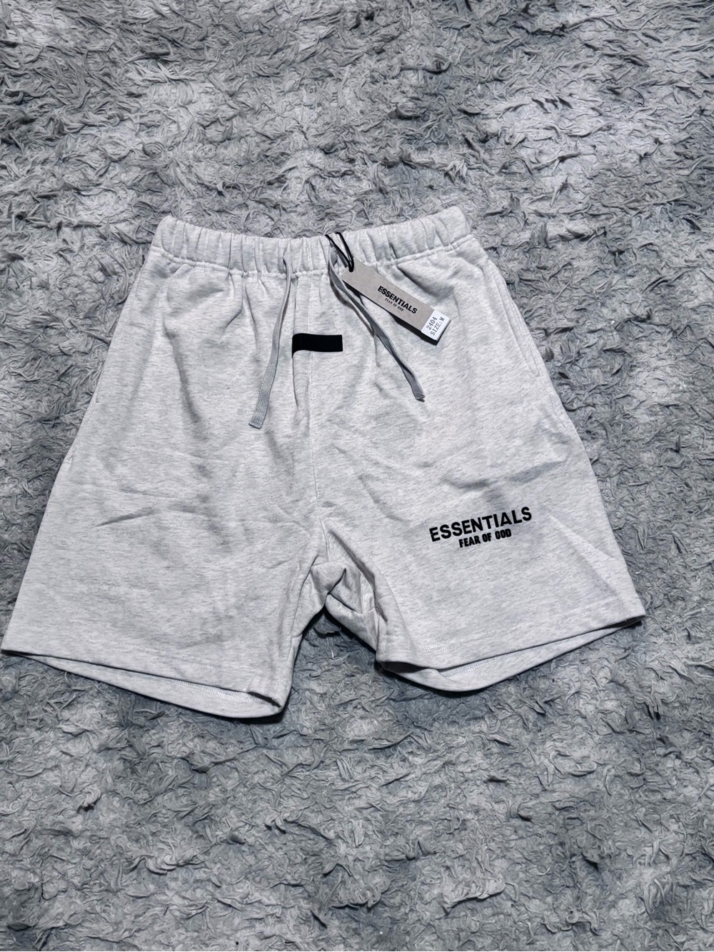 Fear of God ESSENTIALS Light Gray Athletic Cotton Shorts